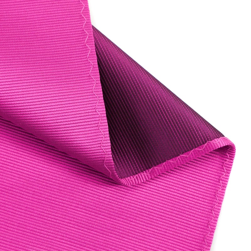 fortunatever Mens Solid Color Tie,Slim&Formal Necktie With Multiple Colors+Pocket Square(2.36''&3.35'') (Magenta Red, 2.36'' Width) - Image 4